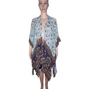 Soft Surroundings women's multicolored floral print cover-up cardigan one size